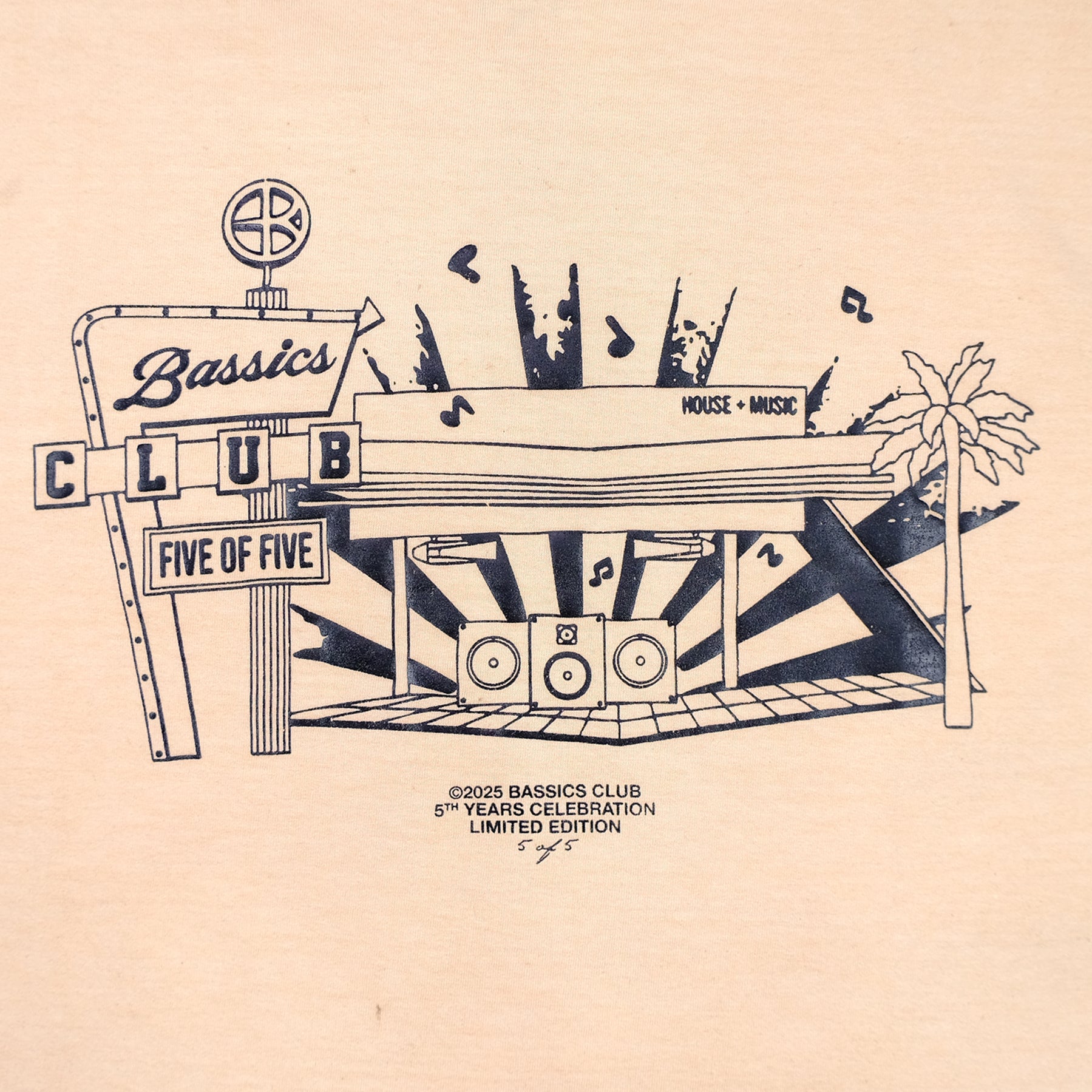 5 OF 5 HOUSE + MUSIC TEE