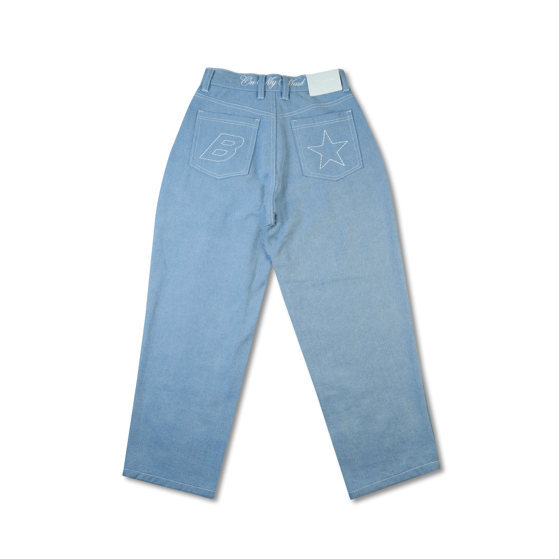 STARS PANTS BABY BLUE